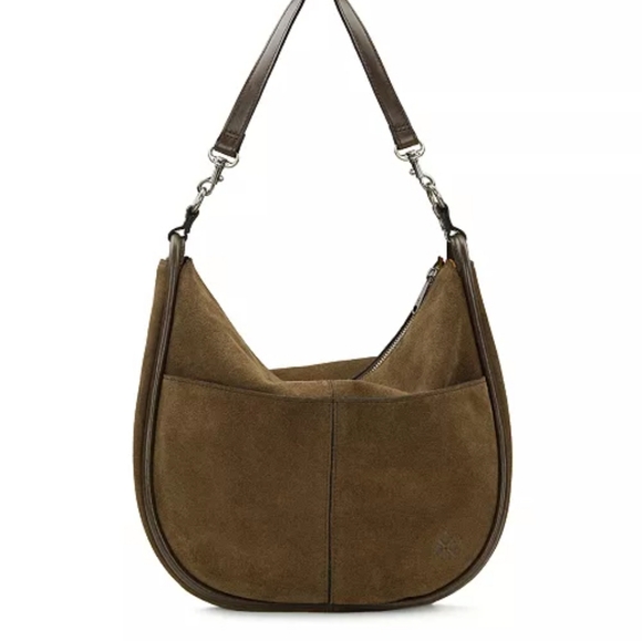Patricia Nash Beautiful Brown Suede Hobo Bag with Tassels - Picture 3 of 15